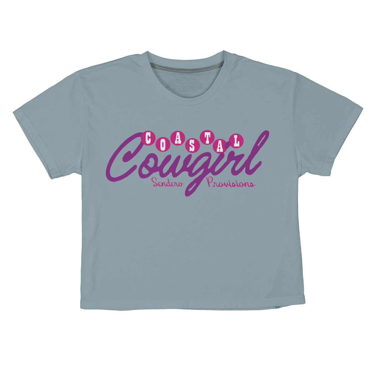 Coastal Cowgirl Boxy Tee - Sterling Blue