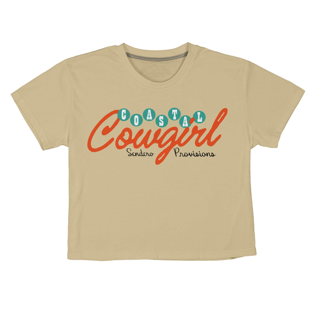 Coastal Cowgirl Boxy Tee - Cream