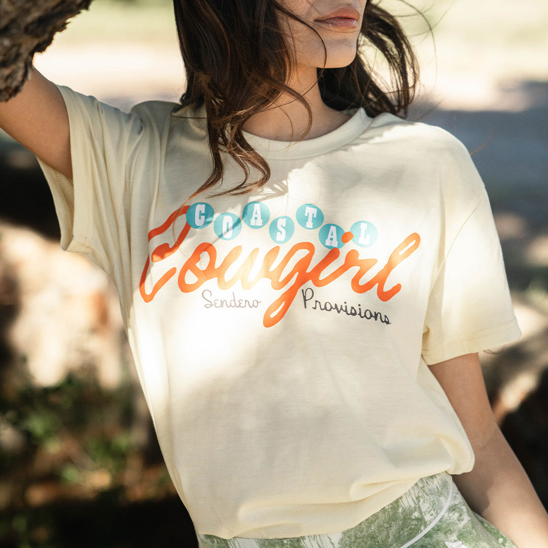 Coastal Cowgirl Boxy Tee - Cream