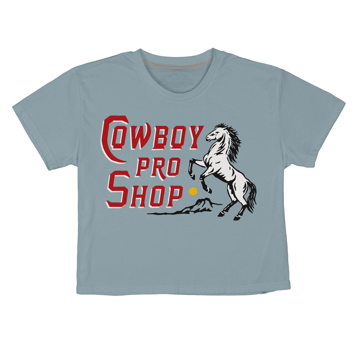 Cowboy Pro Shop Boxy Tee - Sterling Blue