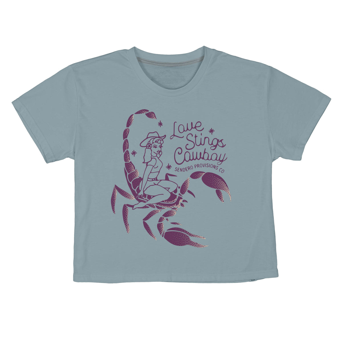 Love Stings Boxy Tee - Sterling Blue