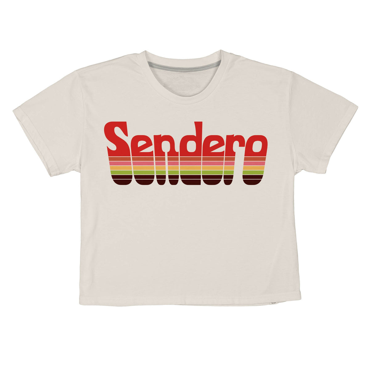 Retro Logo Boxy Tee - Vintage White/Red Print