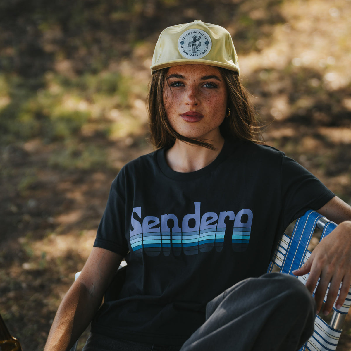 Retro Logo Boxy Tee - Blue Graphite