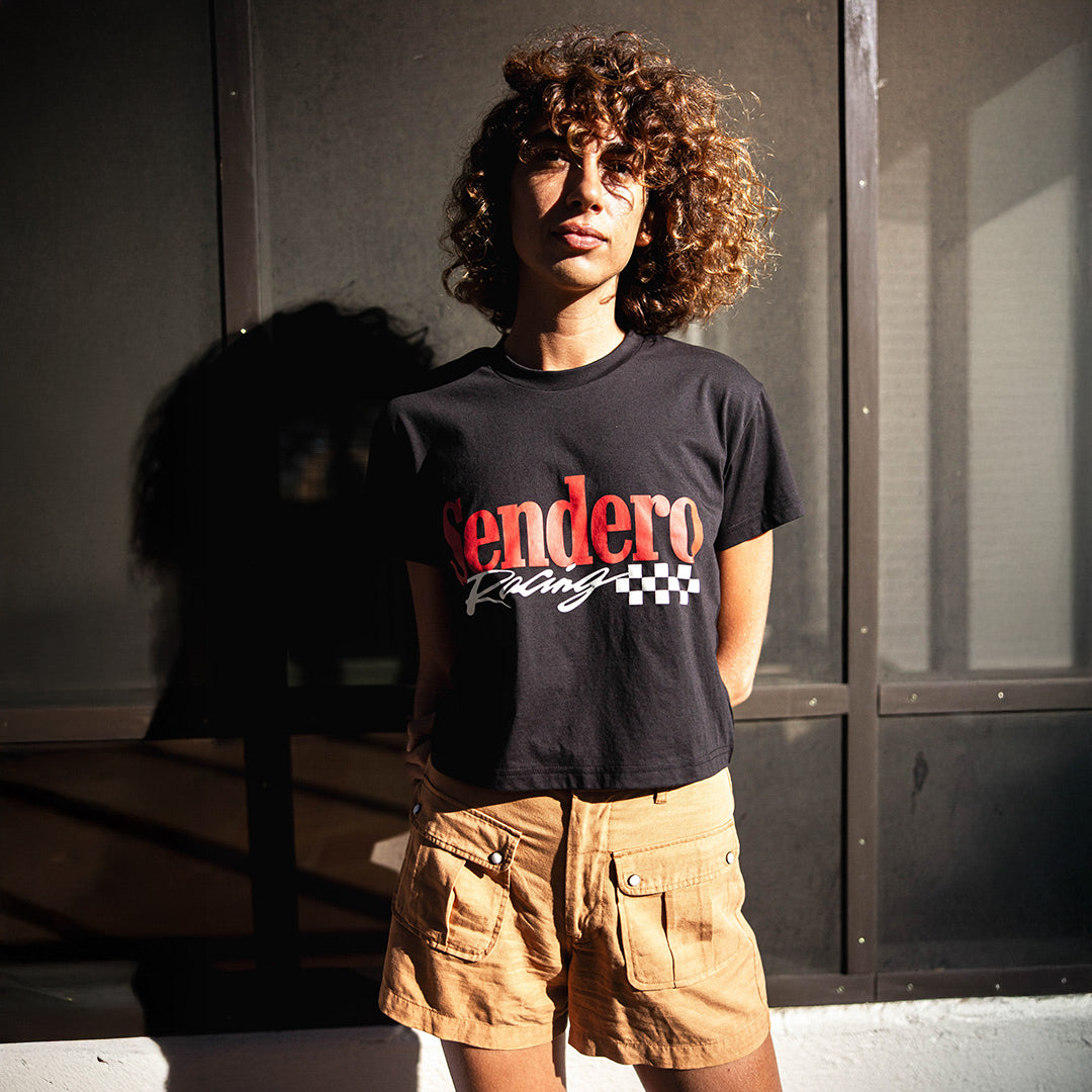 Sendero Racing Boxy Tee - Black