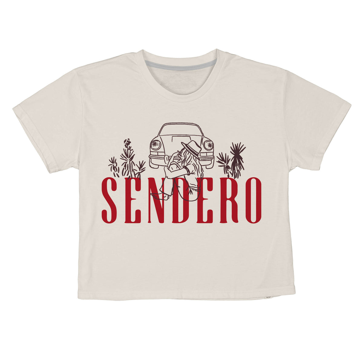 Desert Drifter Boxy Tee - Vintage White