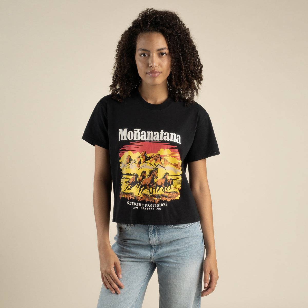 Monanatana Boxy Tee - Black