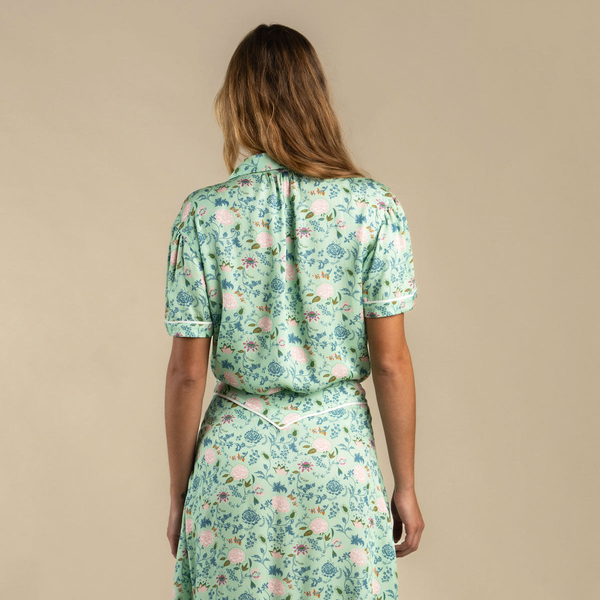 Cheyenne Western Women's Blouse - Mint Floral