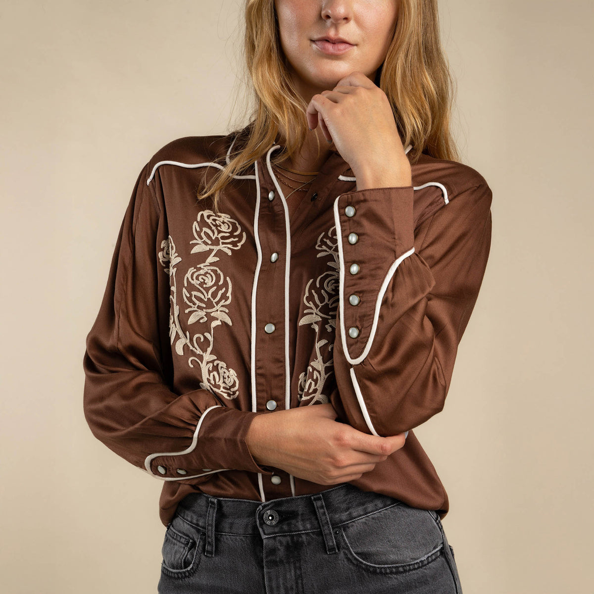 Dakota Women's Blouse - Mocha