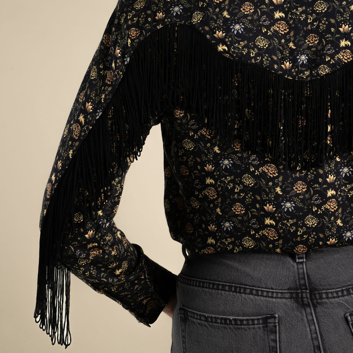 June Women's Blouse - Black Floral