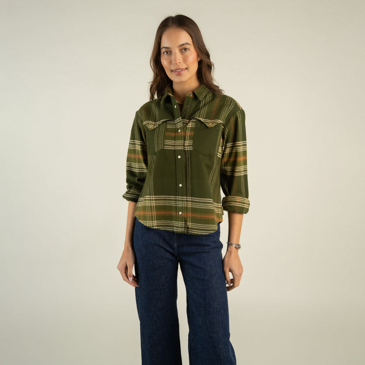 Durango Pearlsnap Flannel - Green
