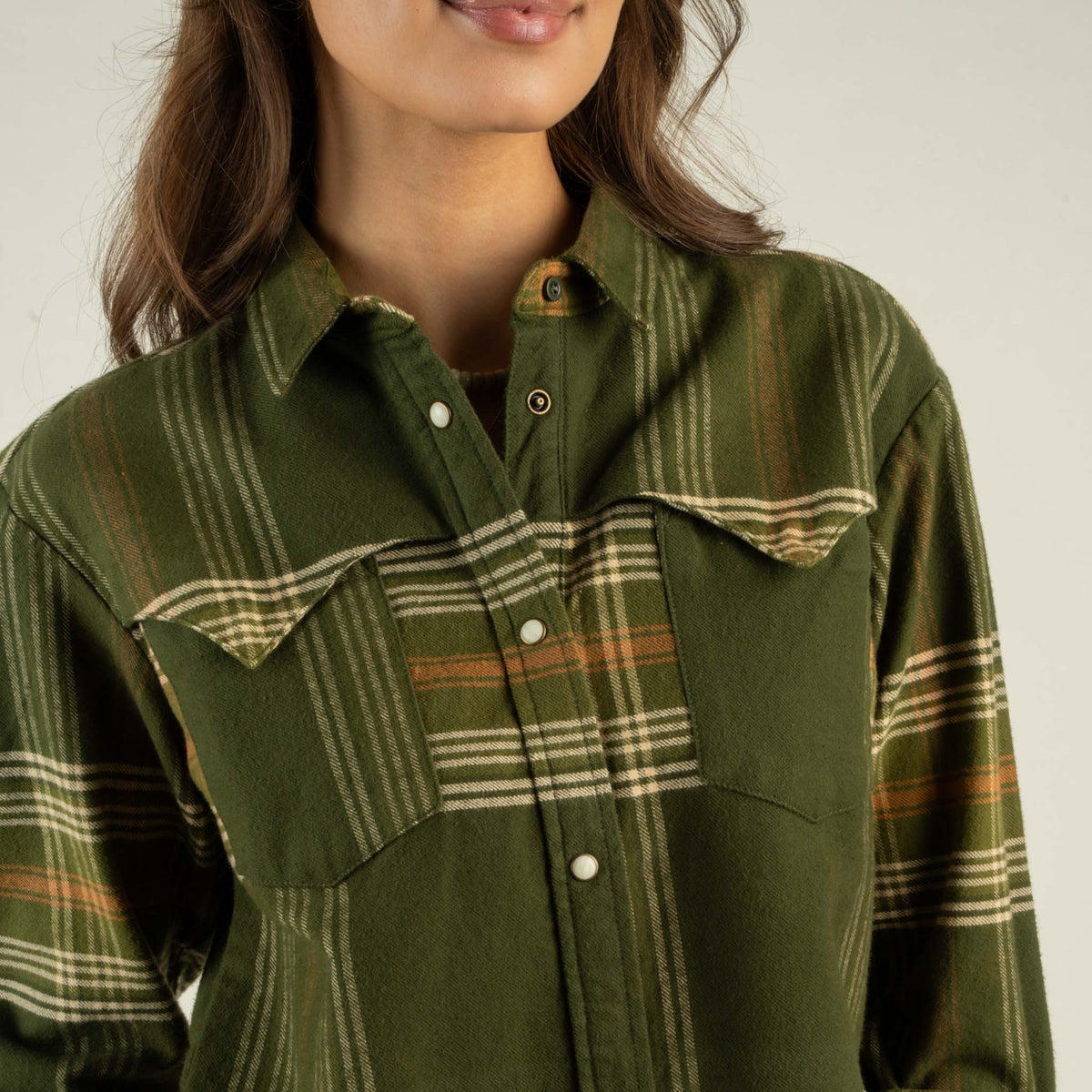 Durango Pearlsnap Flannel - Green