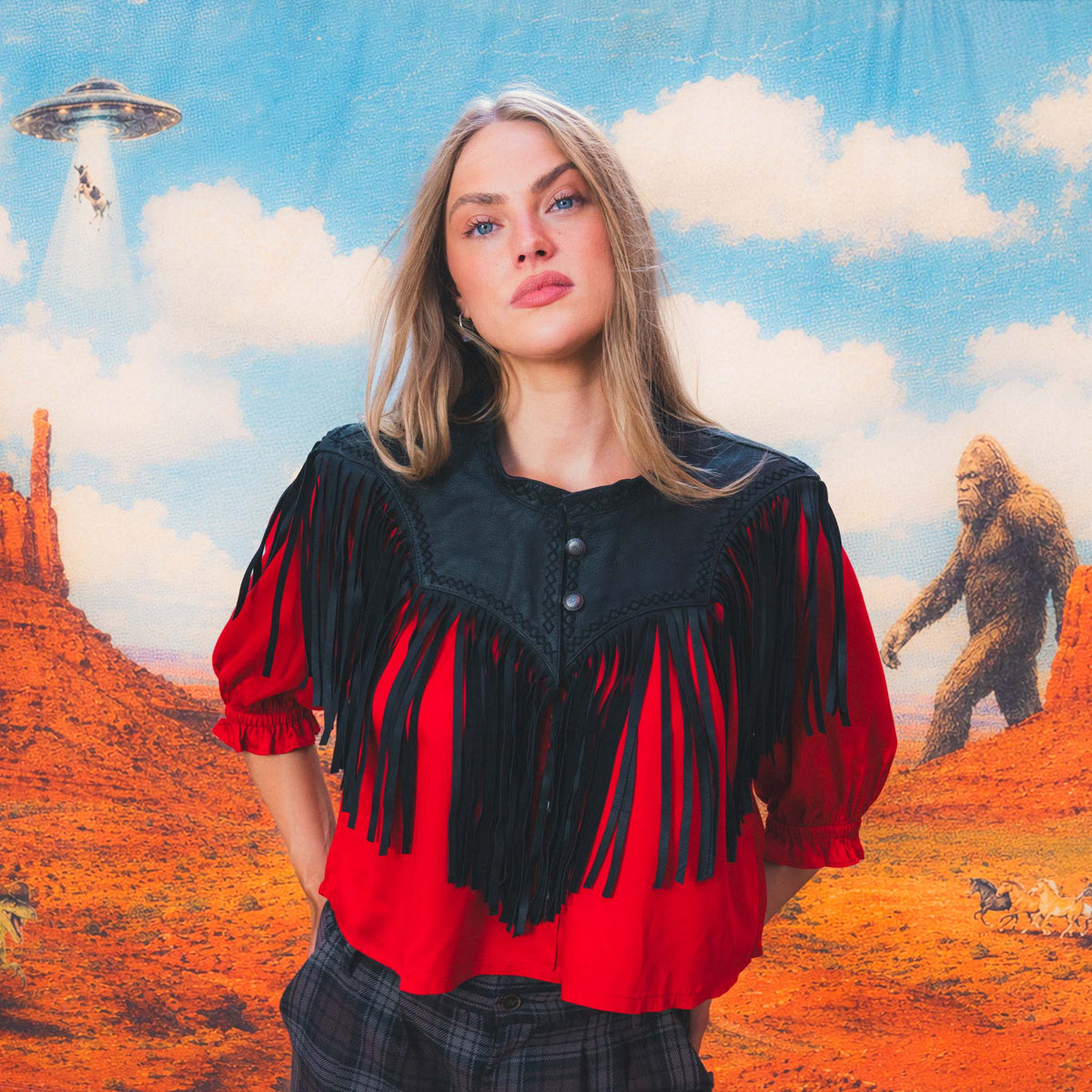 Clara Blouse - Crimson