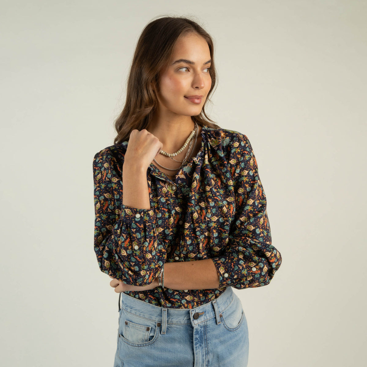 Florence Blouse - Highlands - Navy
