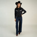 Langley Pearl Snap Blouse
