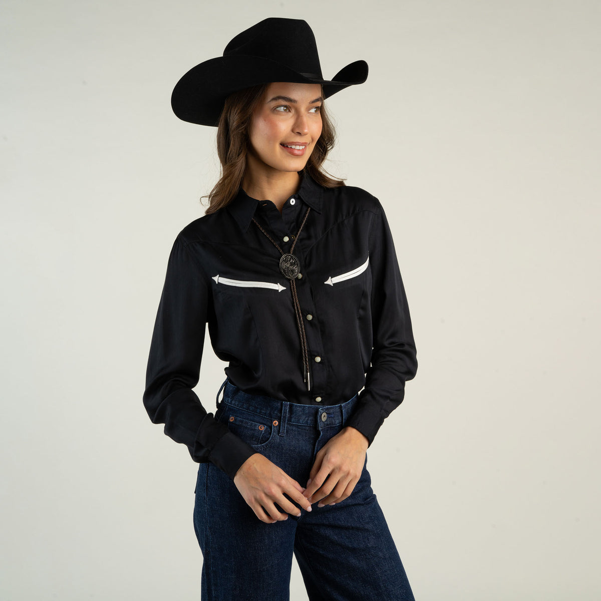 Langley Pearl Snap Blouse