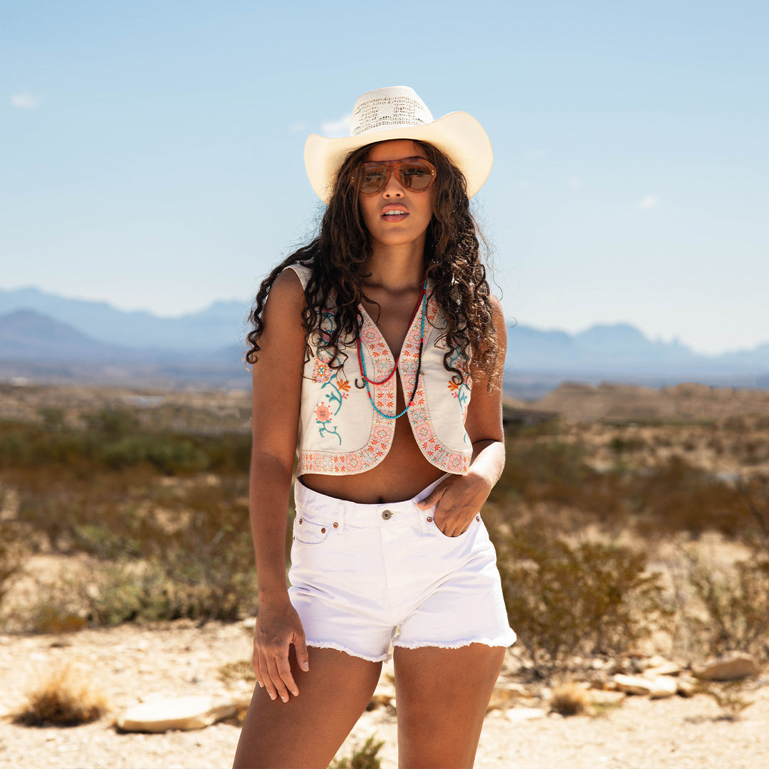 Frontier Vest - Vintage White