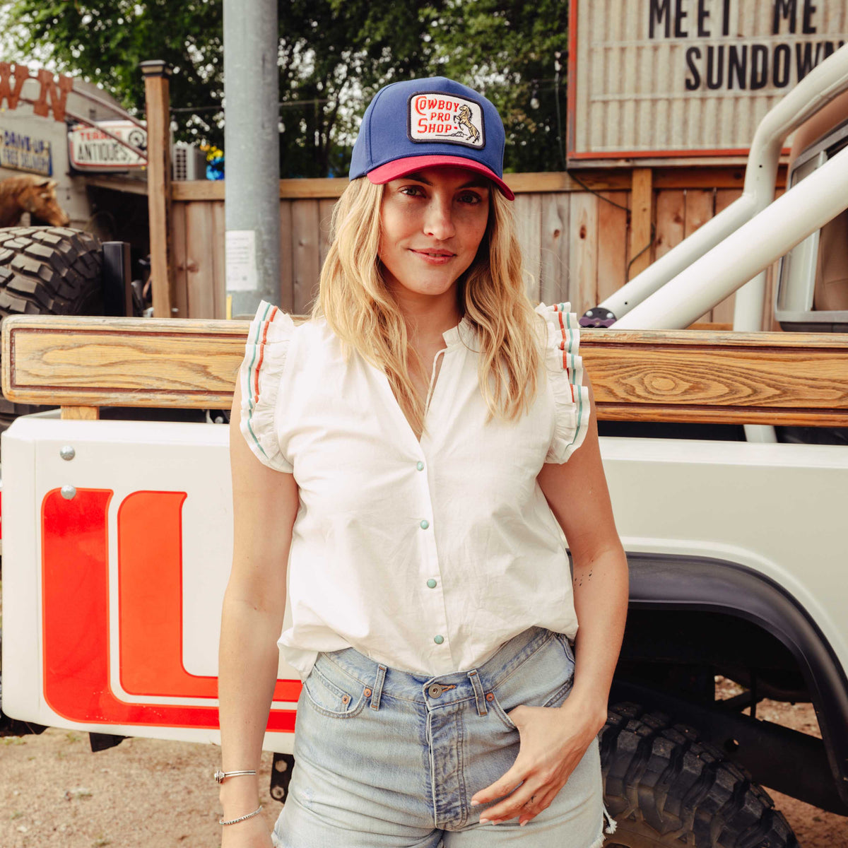 Cowboy Pro Shop Hat - Navy/Red