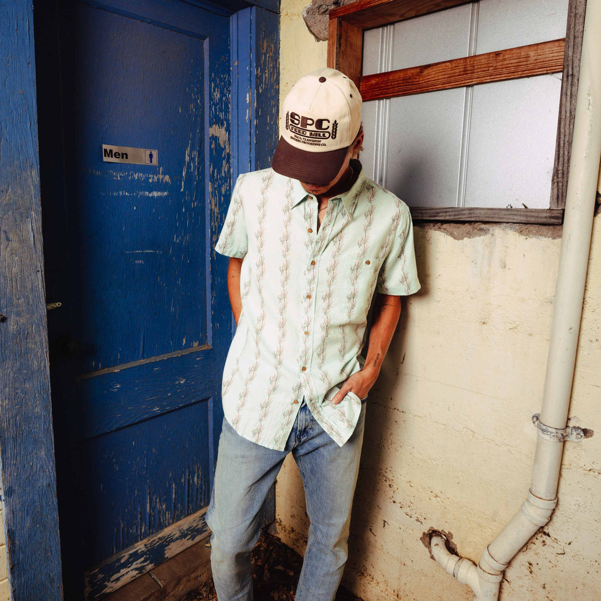 Feed Mill Hat - Cream/Brown