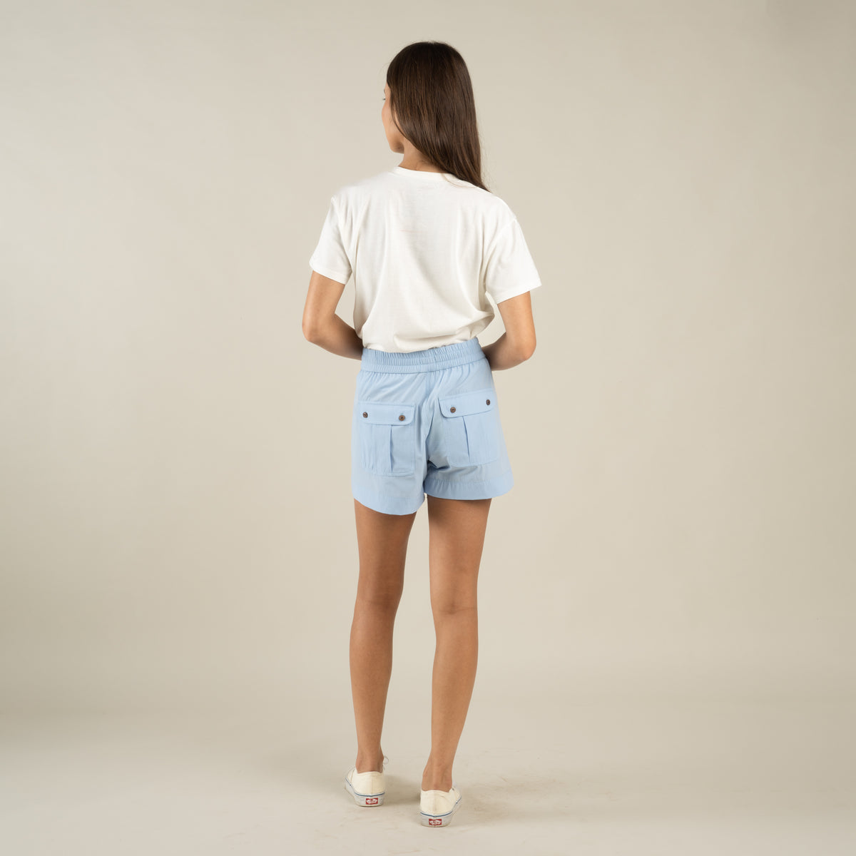 The Solaya Performance Short - Blanco Blue