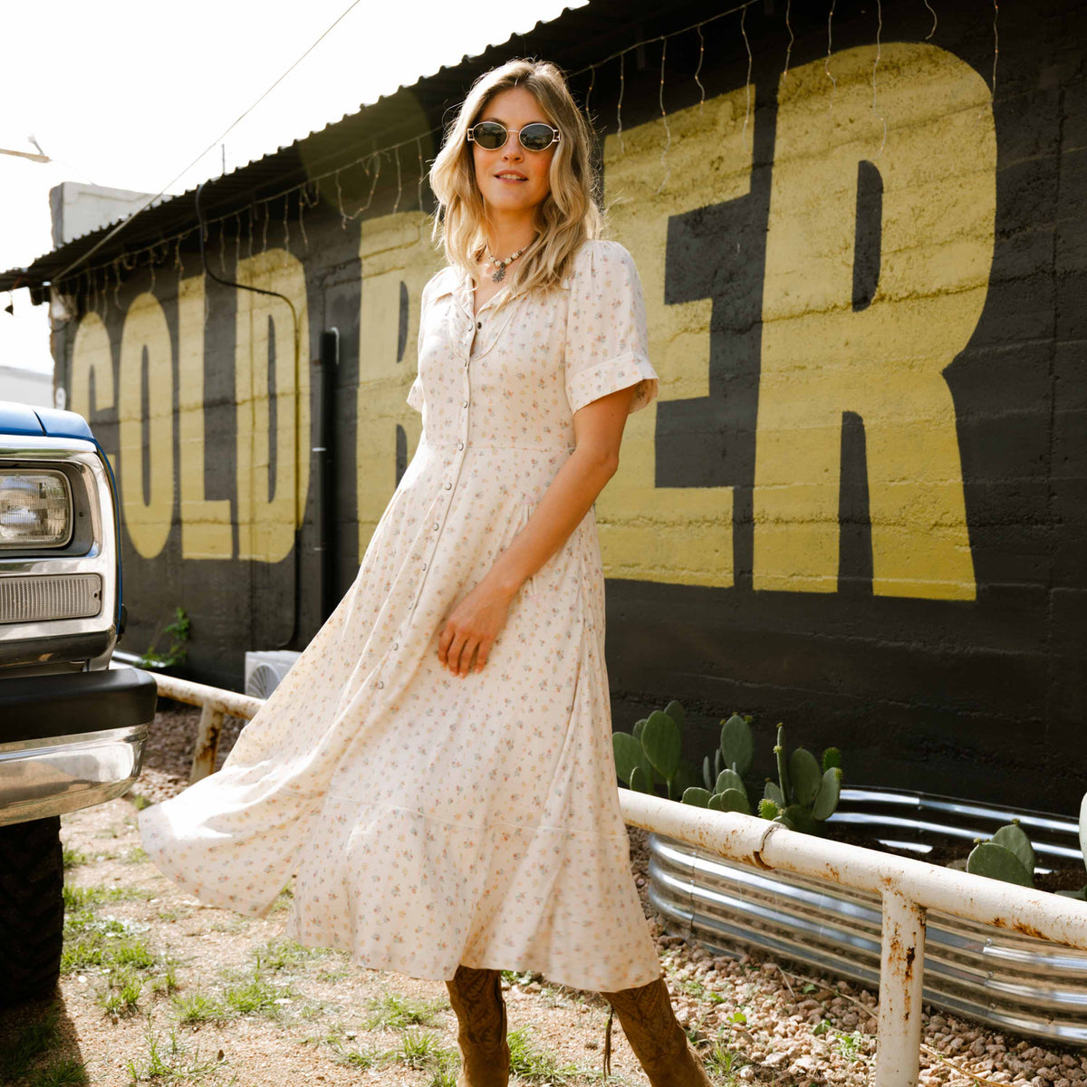 La Dahlia Dress - Dustbloom - Antique White