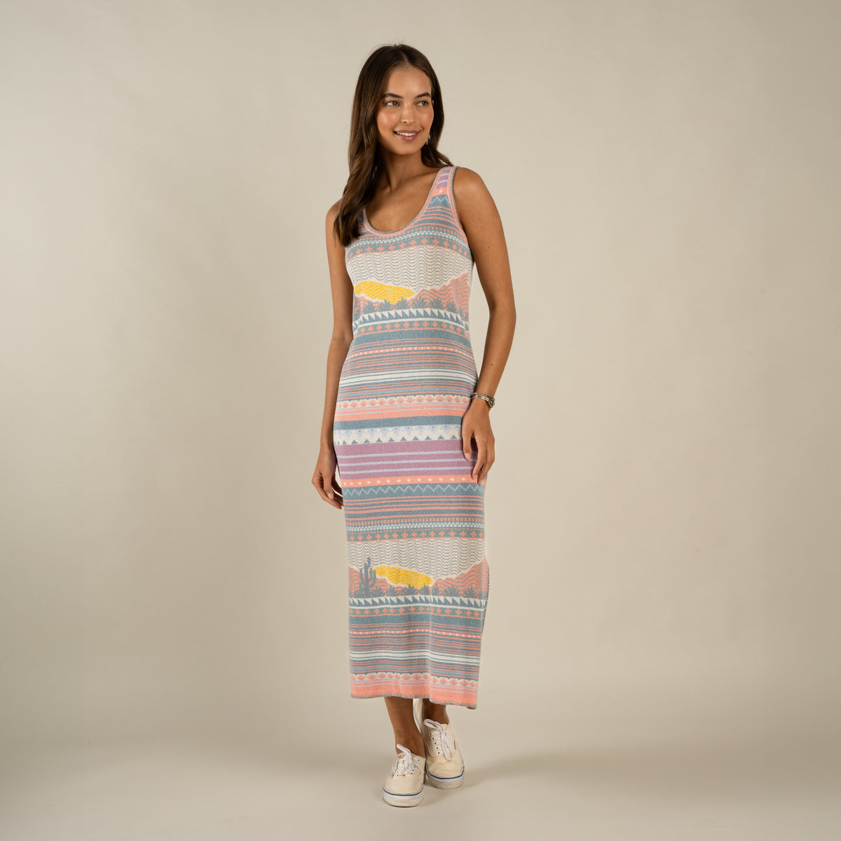 Puebla Knit Dress - Sonora - Sunset