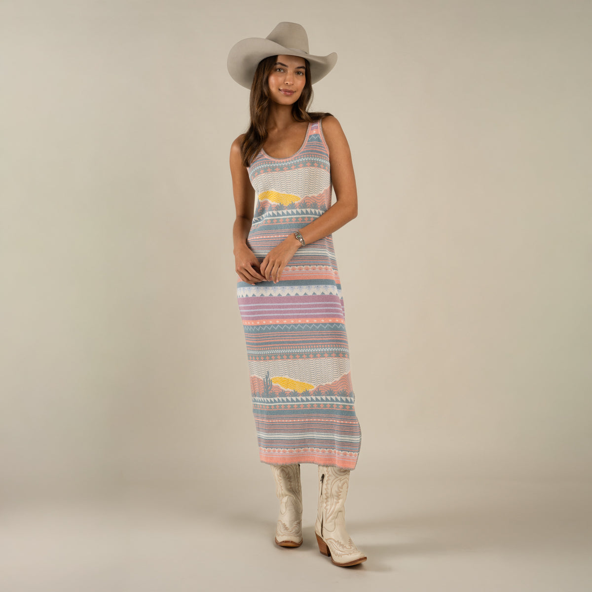Puebla Knit Dress - Sonora - Sunset