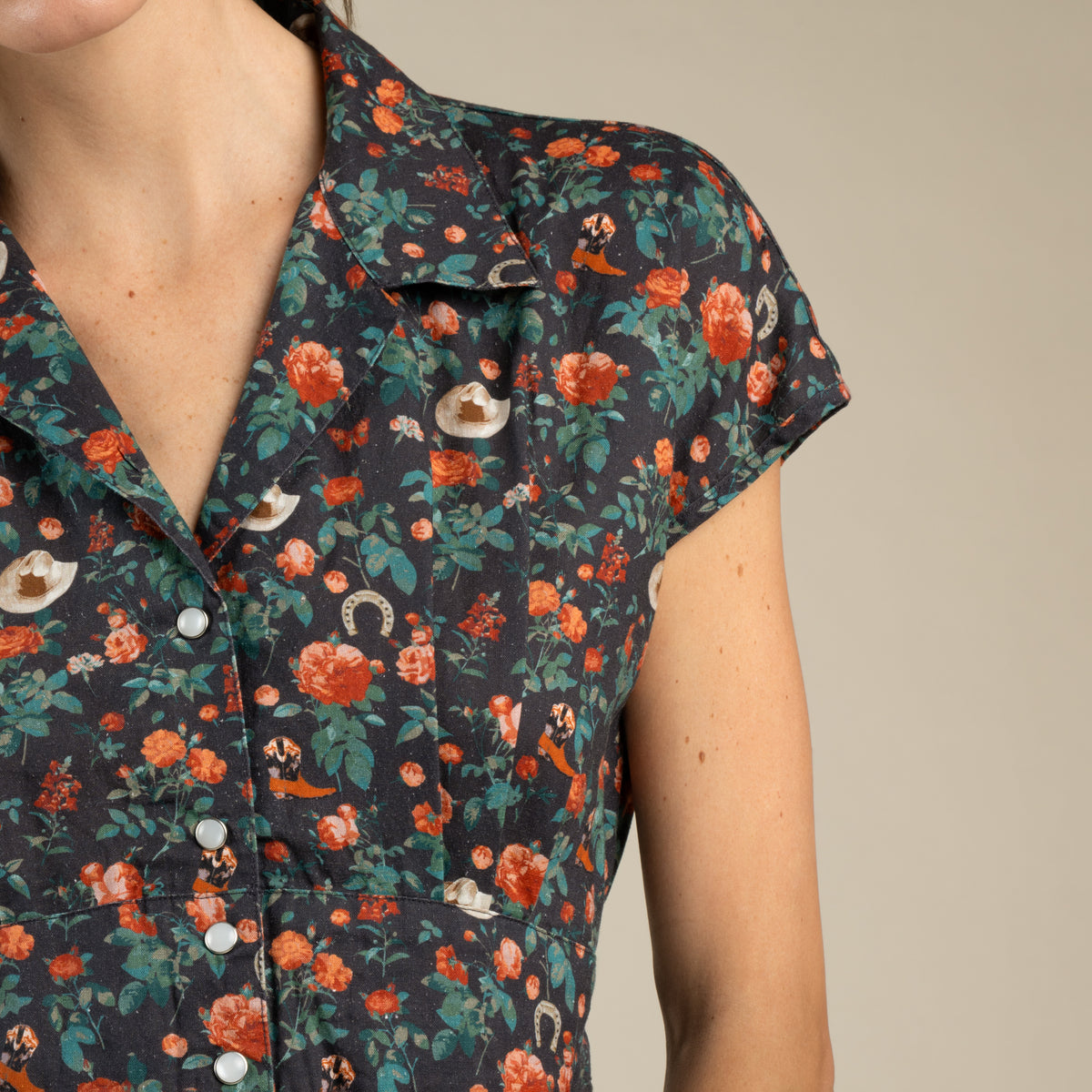 Marabella Dress - Desert Rose - Charcoal