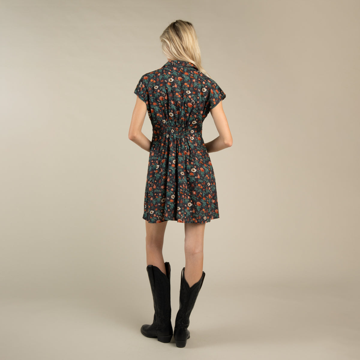 Marabella Dress - Desert Rose - Charcoal