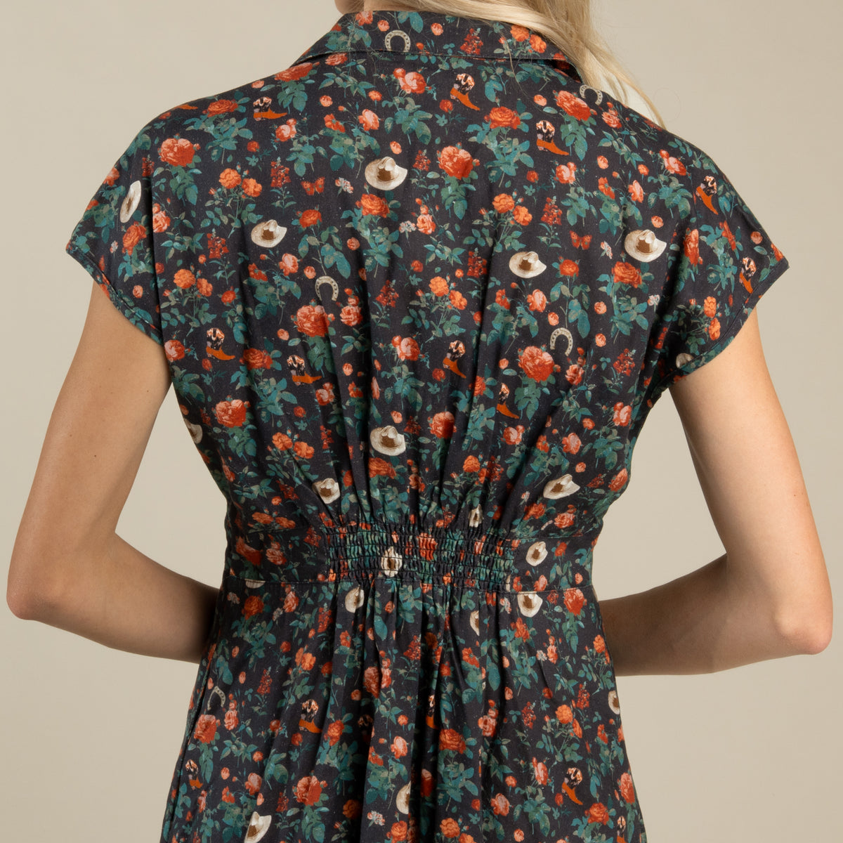 Marabella Dress - Desert Rose - Charcoal