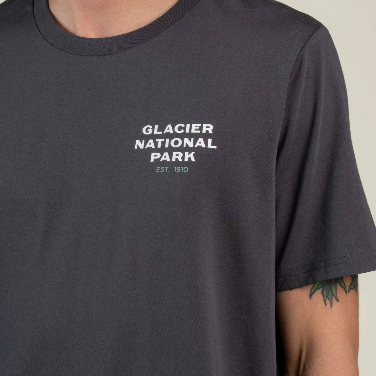 Glacier National Park T-Shirt - Charcoal