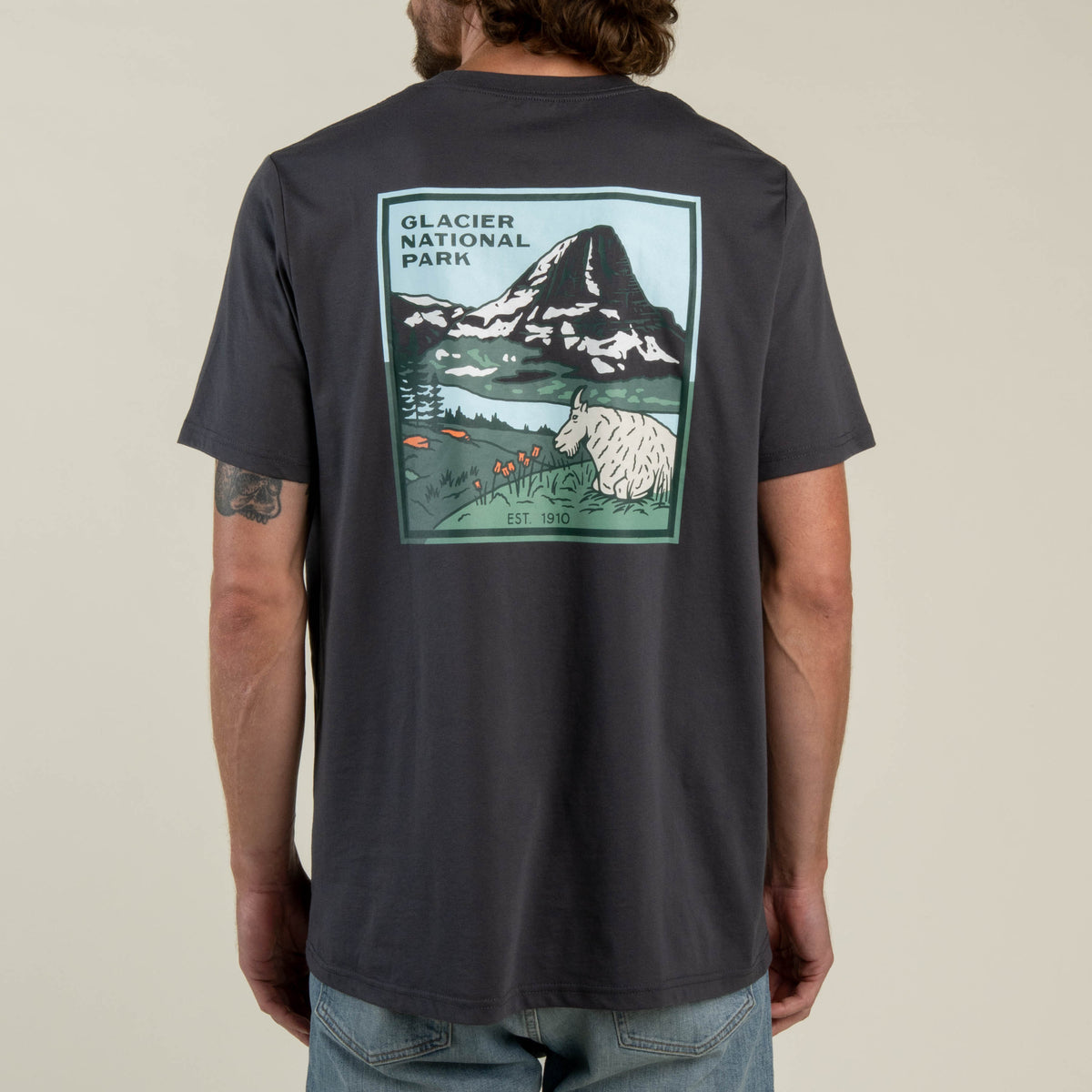 Glacier National Park T-Shirt - Charcoal