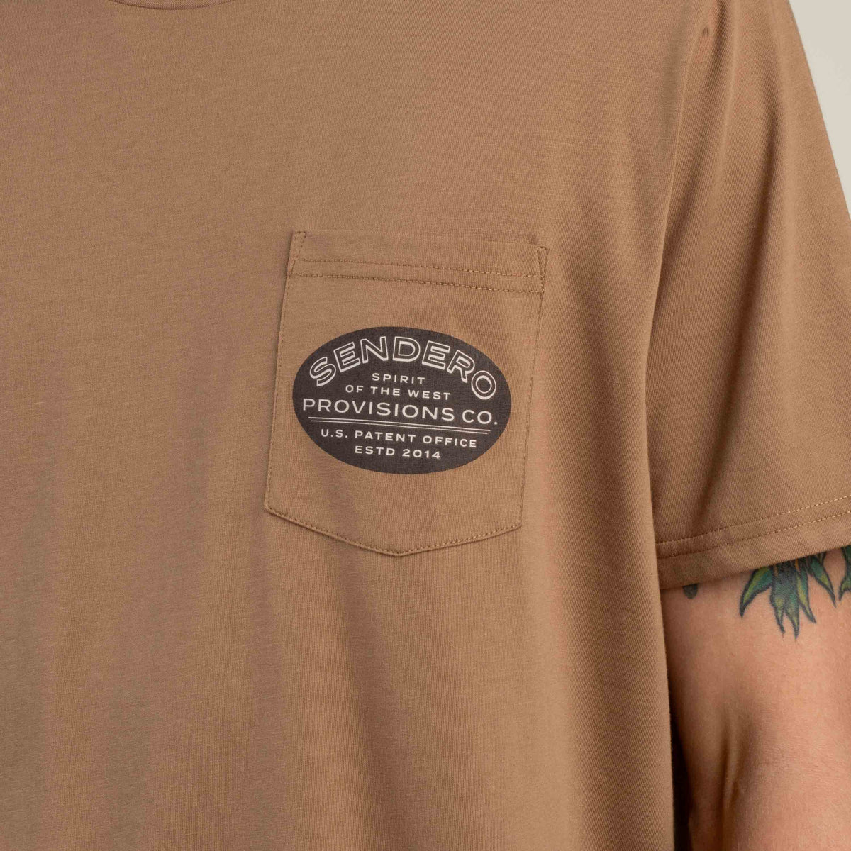 Jackalope Pocket T-Shirt - Light Brown