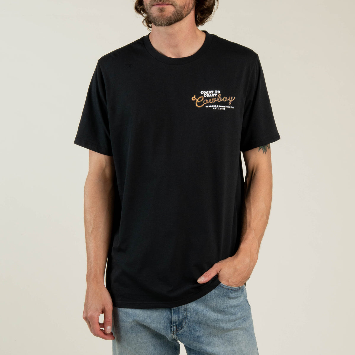 Coast to Coast Cowboy T-Shirt - Black