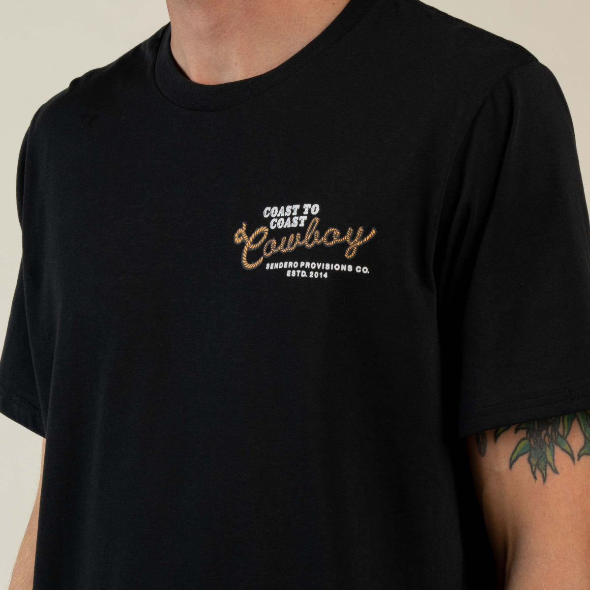 Coast to Coast Cowboy T-Shirt - Black