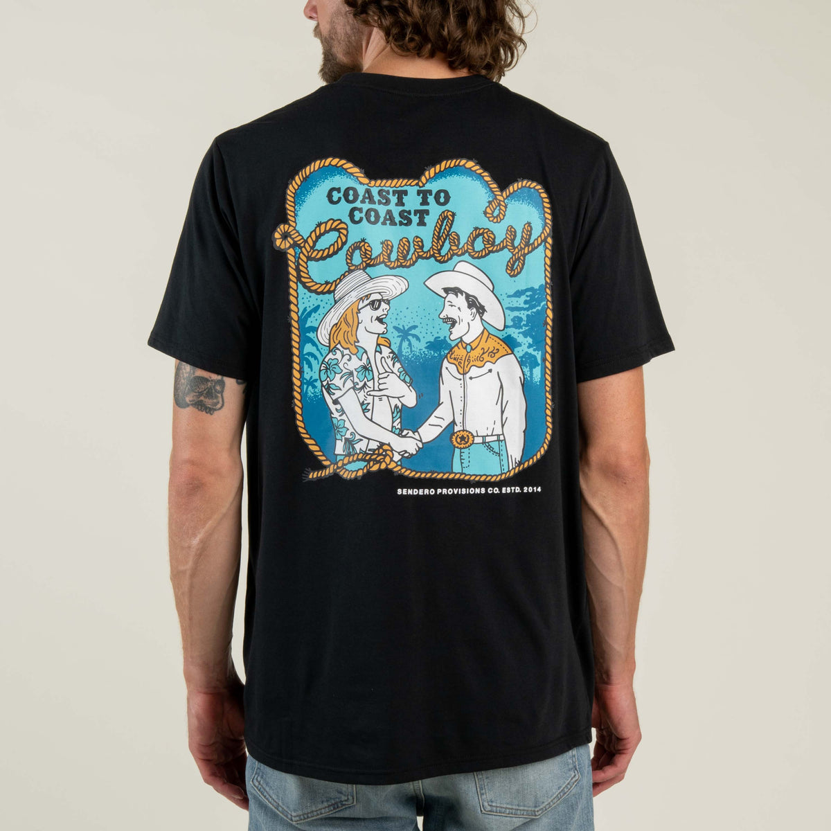 Coast to Coast Cowboy T-Shirt - Black