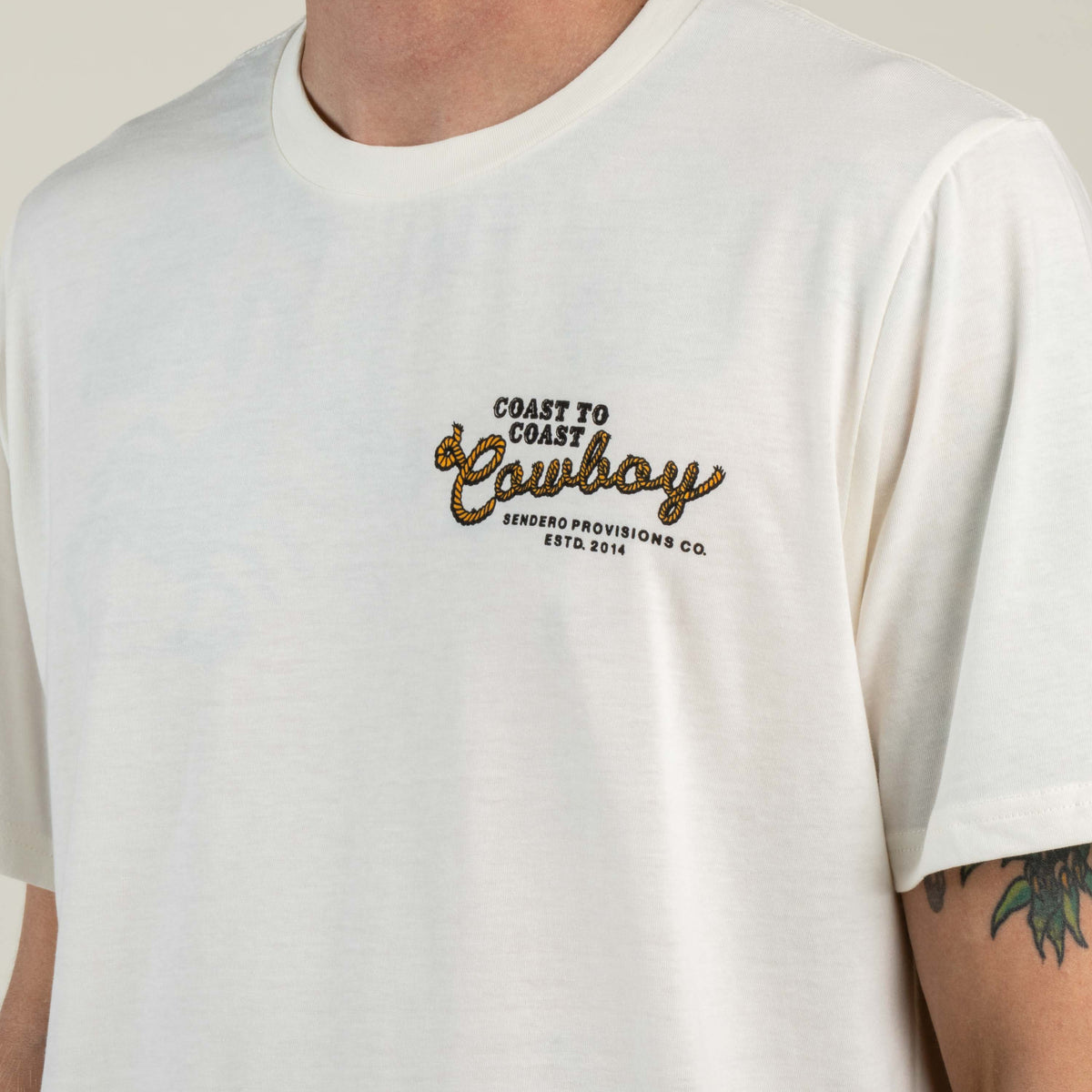 Coast to Coast Cowboy T-Shirt - Vintage White