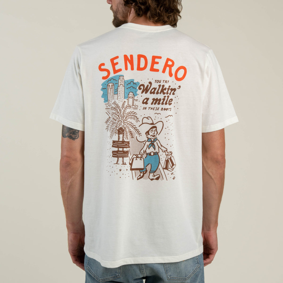 Walkin' A Mile T-Shirt - Vintage White