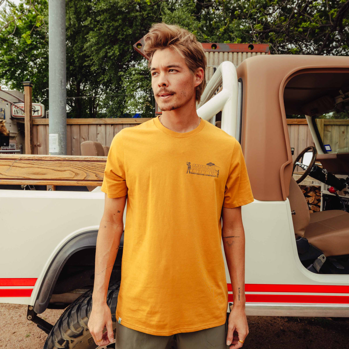 Cowboy Lift Off T-Shirt - Goldenrod