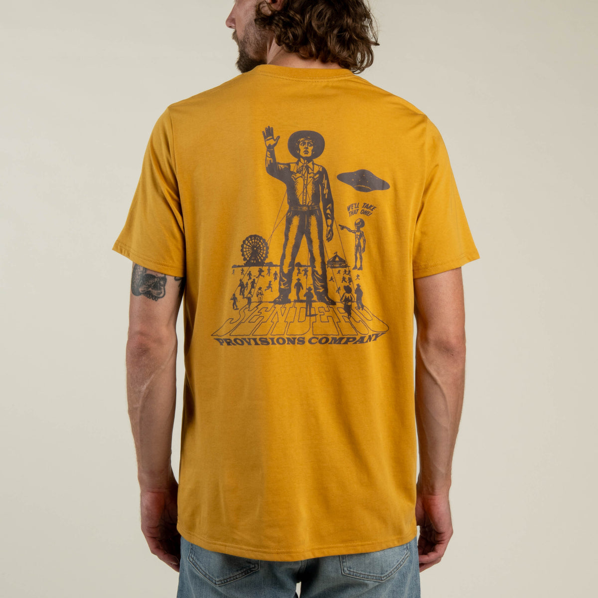 Cowboy Lift Off T-Shirt - Goldenrod