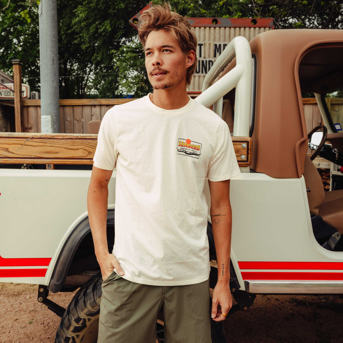 Cowpokes & Poets T-Shirt - Vintage White