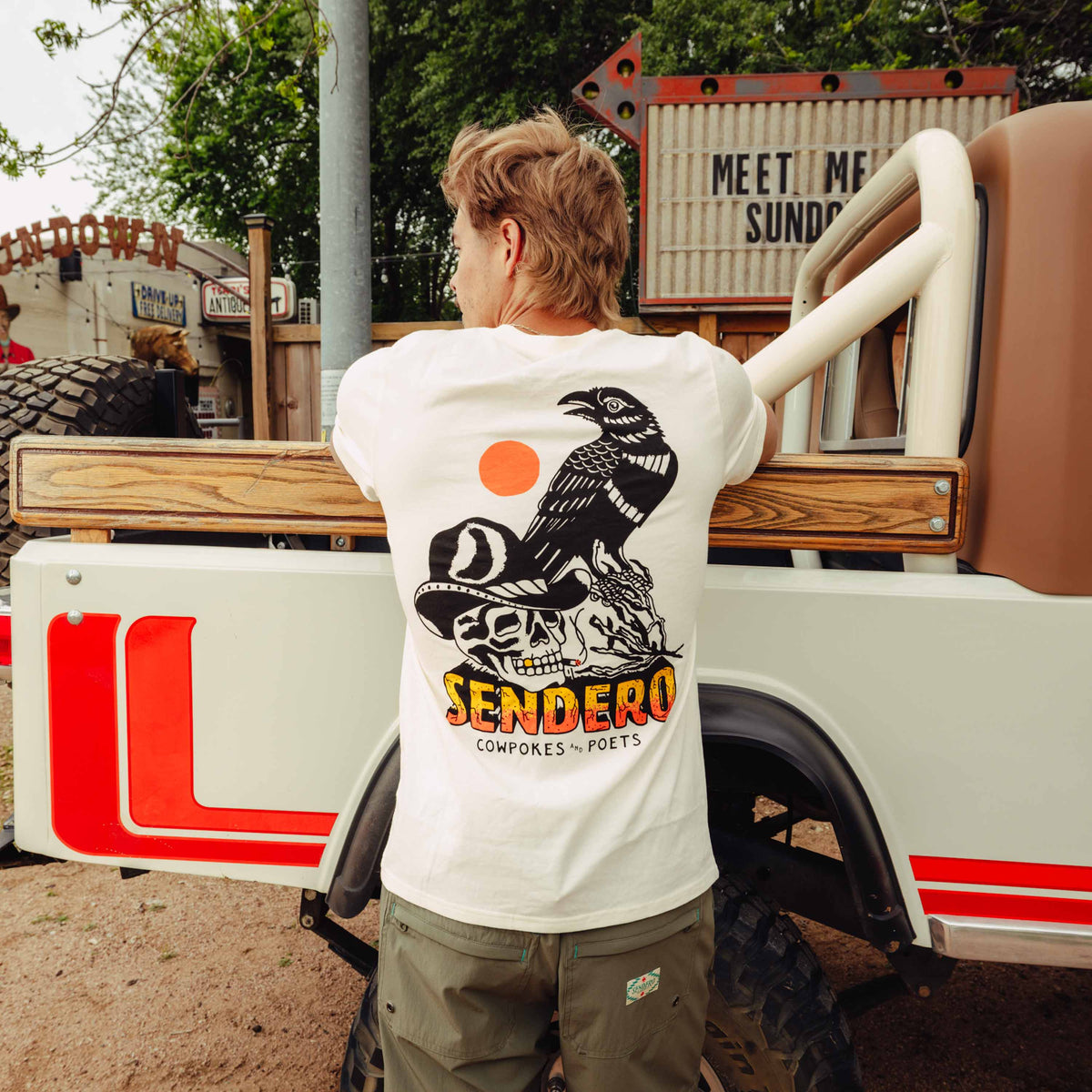 Cowpokes & Poets T-Shirt - Vintage White
