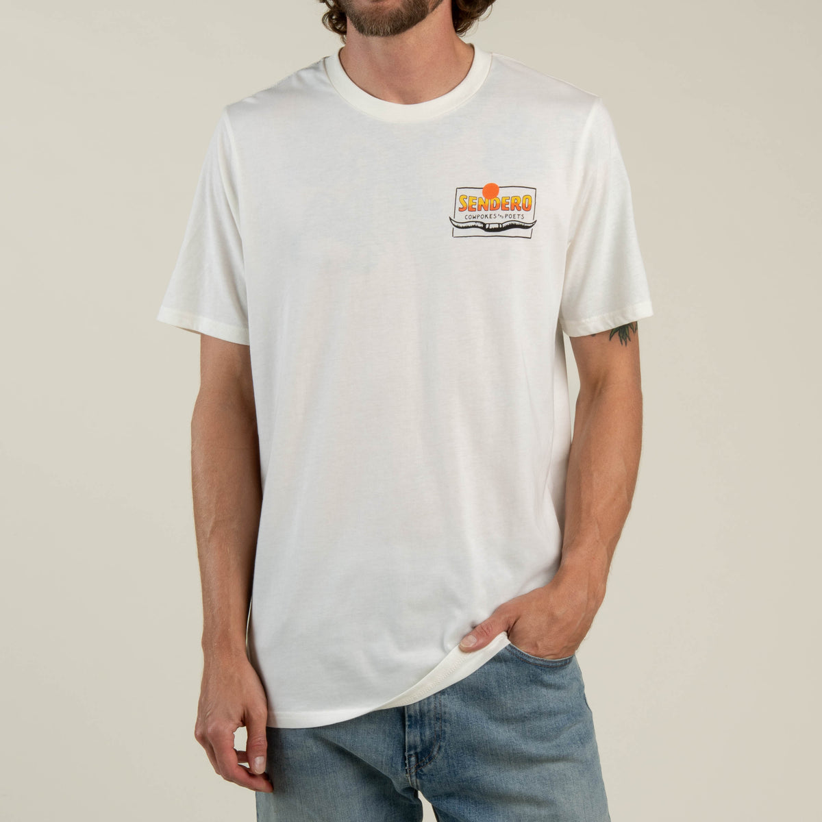 Cowpokes & Poets T-Shirt - Vintage White