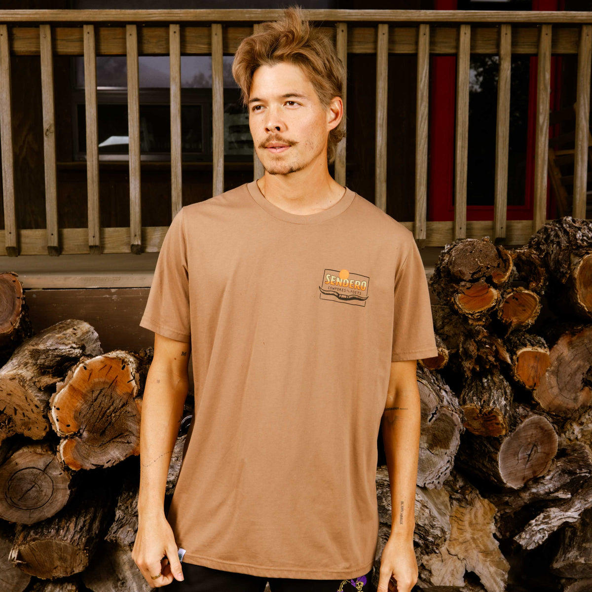 Cowpokes & Poets T-Shirt - Light Brown