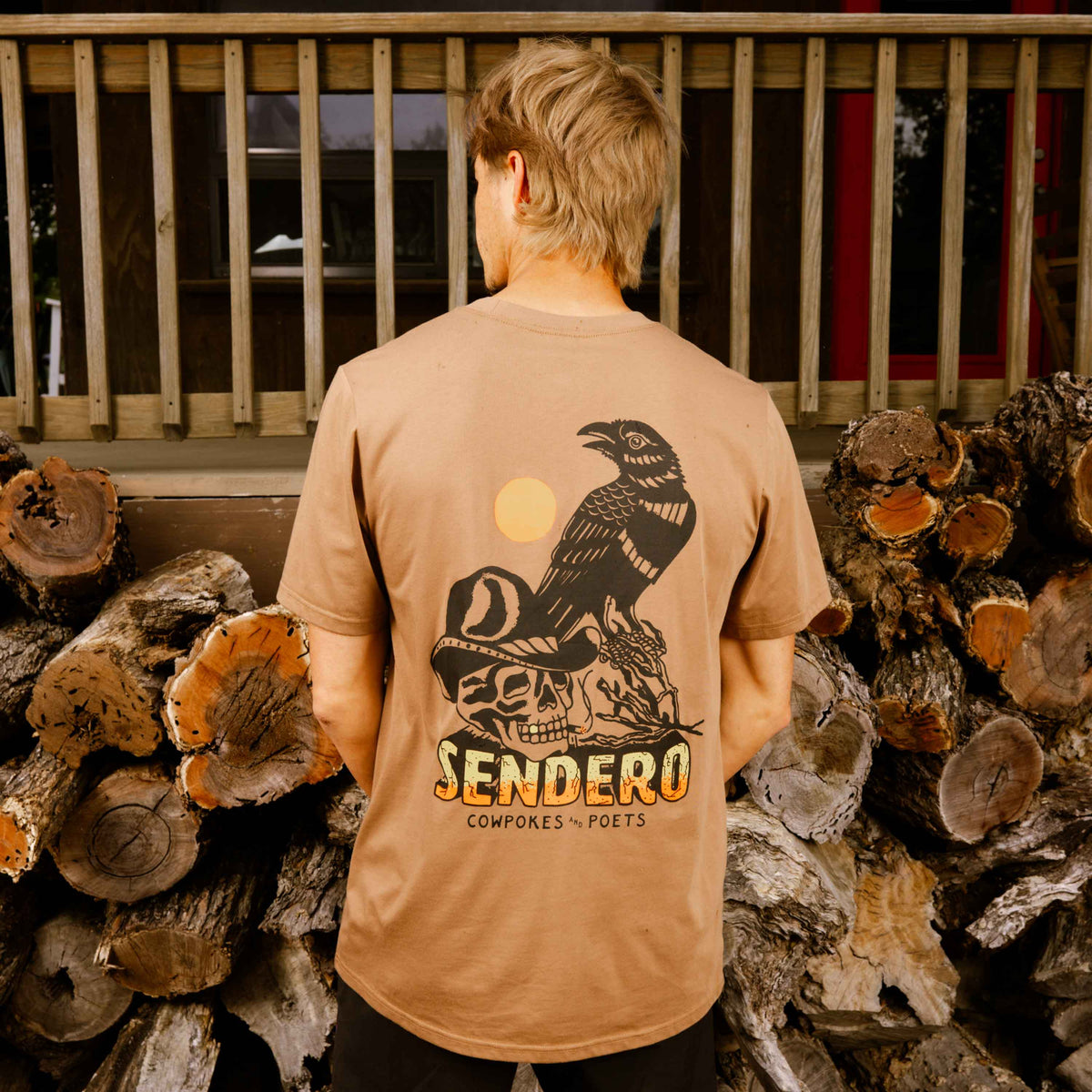 Cowpokes & Poets T-Shirt - Light Brown