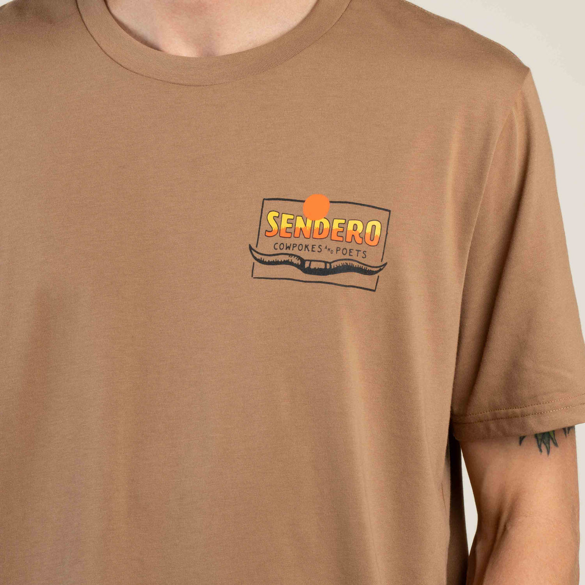 Cowpokes & Poets T-Shirt - Light Brown