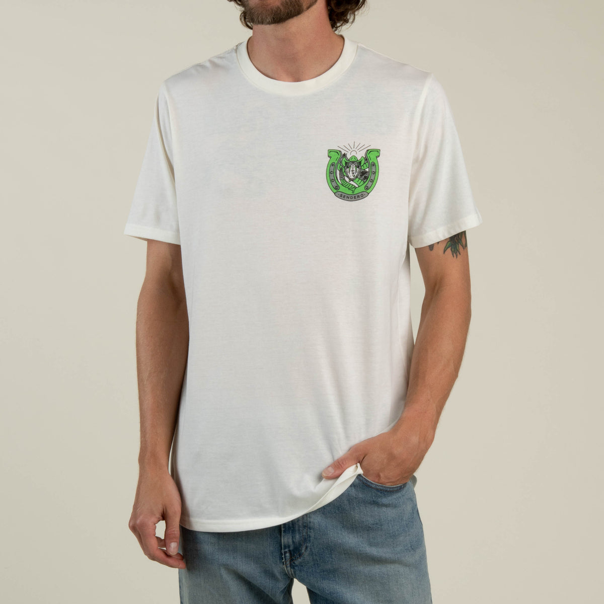 Snake Luck T-Shirt - Vintage White