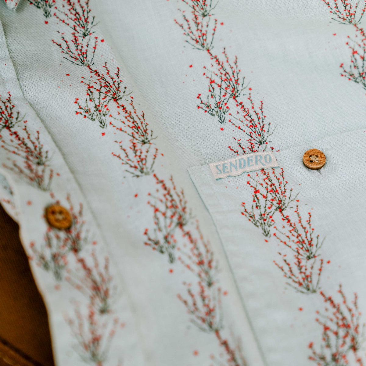 City Slicker Button Up Short Sleeve - Ocotillo Stripe - Faded Teal