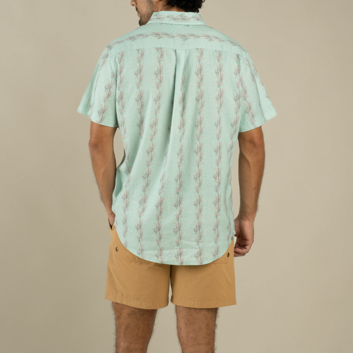 City Slicker Button Up Short Sleeve - Ocotillo Stripe - Faded Teal