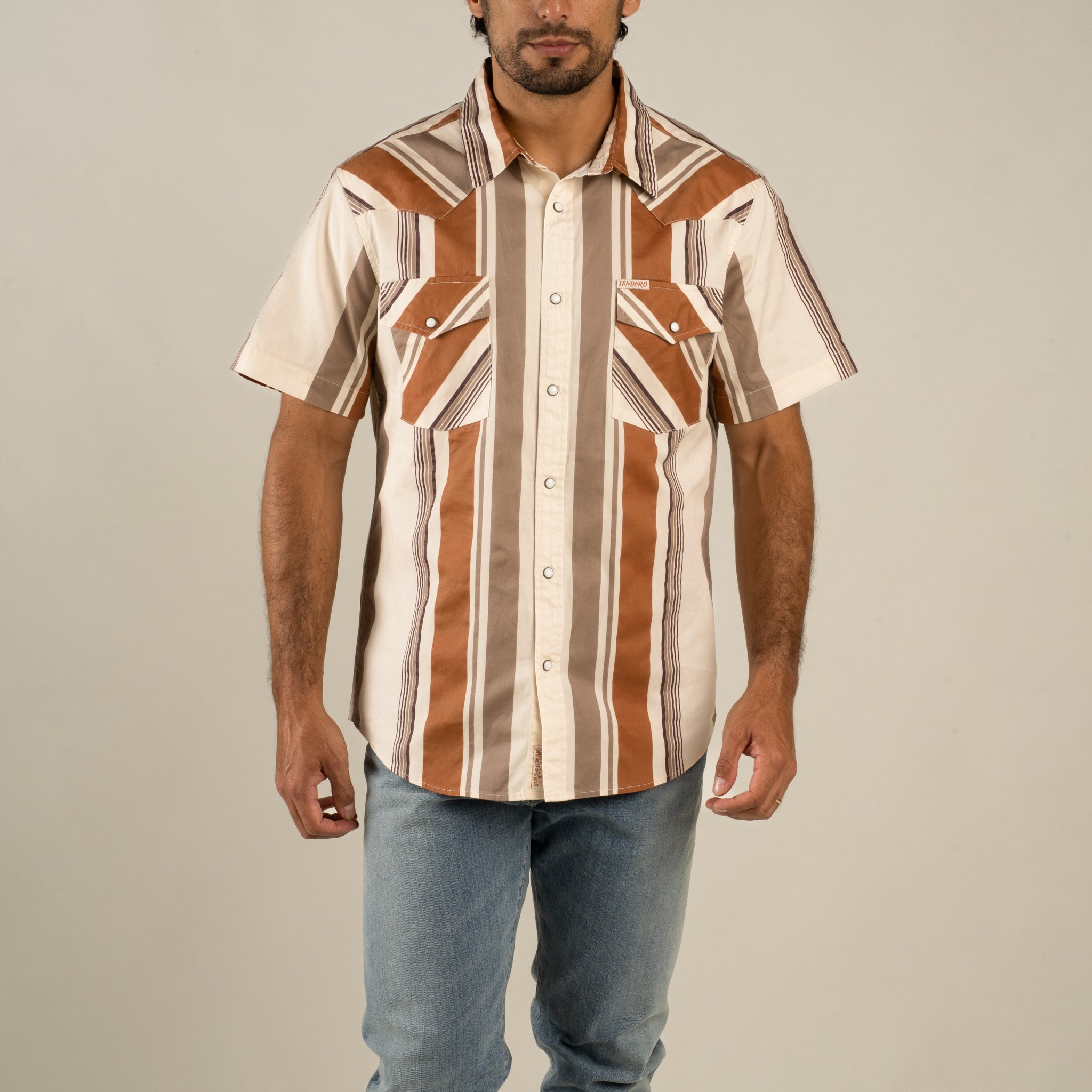 トップス UNUSED SHORT SLEEVE PRINT SHIRT The Wyatt Pearl Snap Short Sleeve Print Shirt – Sendero Provisions Co.