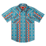 The Wyatt Pearl Snap Short Sleeve Print Shirt